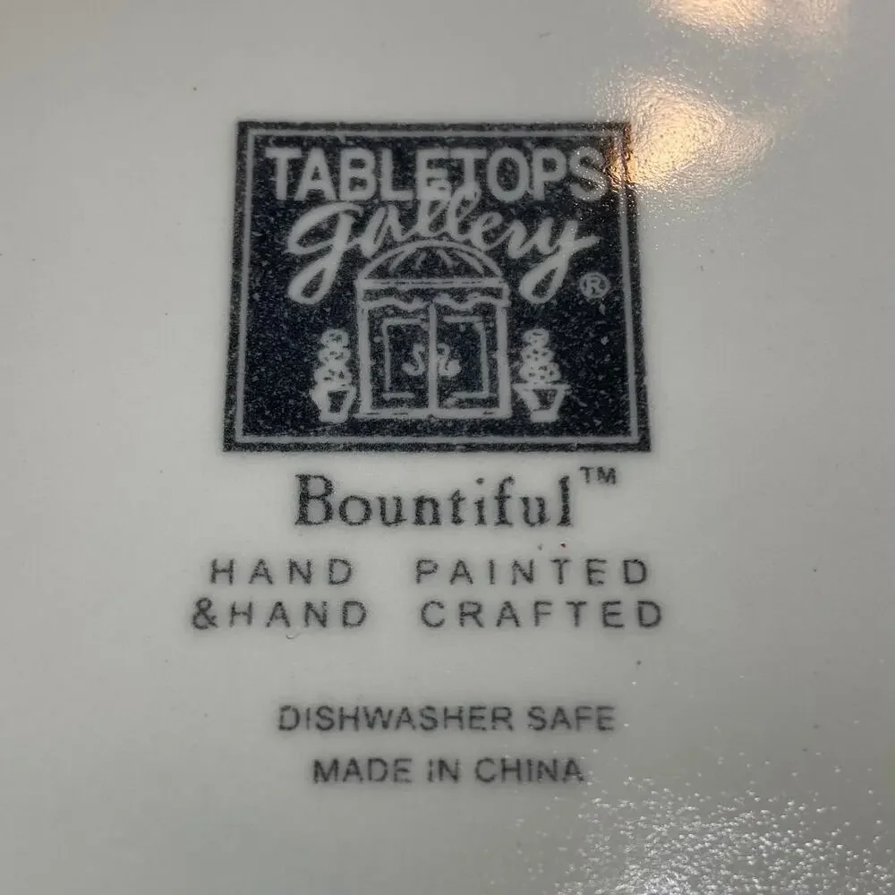 TABLETOPS GALLERY BOUNTIFUL Apples & Berries Hand Painted and Crafted Canisters
